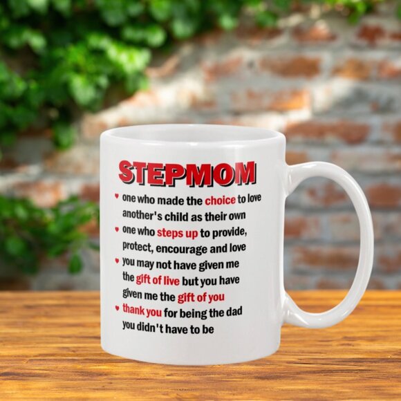 Funny StepMom Mug - Bonus List - 11oz White Coffee Cup Gift - Picture 2 of 4